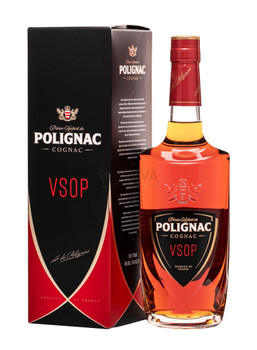 Bottle of Polignac VSOP French brandy, 700ml