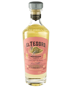 Bottle of El Tesoro Reposado Tequila, 750ml, made from 100% Blue Weber Agave