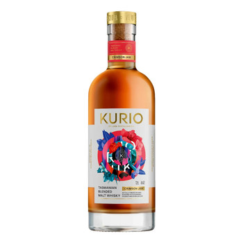 Bottle of Kurio Crimson Jam Whisky, 700ml, with a crimson jam and oak flavor profile