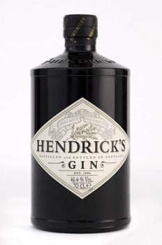 Bottle of Hendrick's Gin 700ml with distinctive apothecary-style glass design