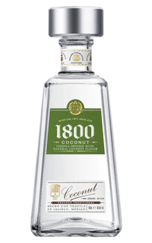 Bottle of 1800 Coconut tequila, 750ml, coconut-flavored 100% agave spirit
