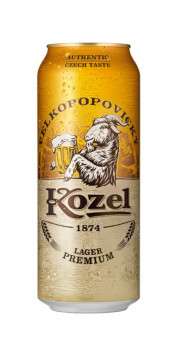Case of Kozel Lager 500ml cans, 24 pack, Czech beer