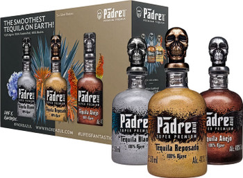 Padre Azul Tequila Trio Tasting Set Blanco, Reposado & Anejo 3 x 50ml