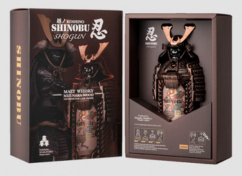 Bottle of The Shinobu Shogun Pure Malt Mizunara Wood Limited Edition Japanese whisky, 700ml