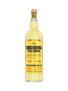 Bottle of Polmos Wisniowka Pear Vodka Liqueur, 500ml, made in Poland
