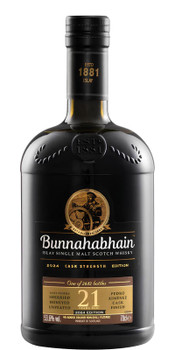 Bottle of Bunnahabhain Cask Strength 21YO 700ml Islay single malt Scotch whisky