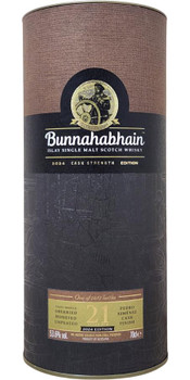 Bottle of Bunnahabhain Cask Strength 21YO 700ml Islay single malt Scotch whisky