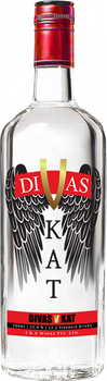 Bottle of Divas V Kat, an Australian vodka distilled from wine grapes