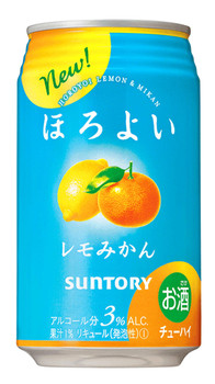 Suntory Horoyoi Lemon Mikan chu-hi cans, 3% ABV, 350ml pack of 4