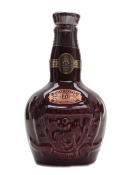 Chivas Regal Royal Salute 50ml miniature bottle in Burgundy colour, 21 year old Scotch whisky