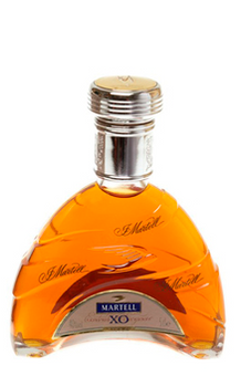 Martell XO Cognac 50ml miniature bottle with box, golden amber French cognac