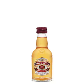 Chivas Regal 12 Years Old blended Scotch whisky, 50ml miniature bottle