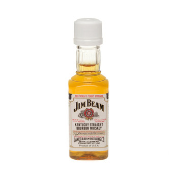 Jim Beam White Bourbon 50ml mini bottle, classic American whiskey