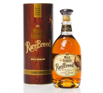 Bottle of Wild Turkey Rare Breed barrel-proof bourbon whiskey, 750ml