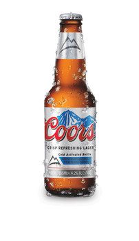 Coors Banquet Beer bottle, 355ml, 4.2% ABV, brewed in the USA