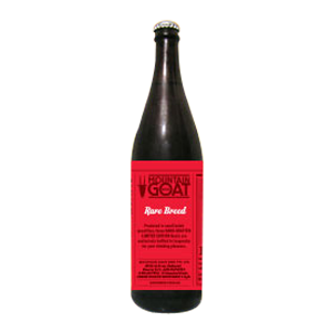 Bottle of Mountain Goat Indian Red Ale, a 640ml Australian craft beer with a red hue