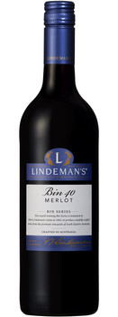 Bottle of Lindeman's Bin 40 Merlot, 750ml, 13.5% ABV wine from Hunter Valley, New South Wales