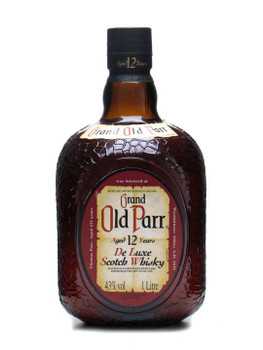 Old Parr 12 Year Old 50ml square brown bottle blended whisky in gold box