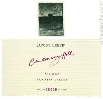 Bottle of Jacobs Creek Centenary Hill Shiraz 2005, 750ml Barossa Valley red wine