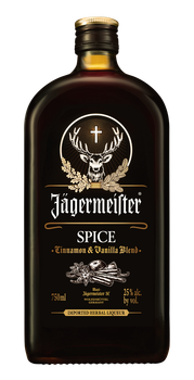 Bottle of Jagermeister Spice herbal liqueur, 700ml, made in Germany