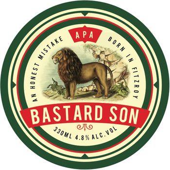 Bottle of Bastard Son APA, an Australian American-style pale ale, 330ml