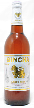 Singha Lager 630ml bottle, Thailand's iconic barley malt beer