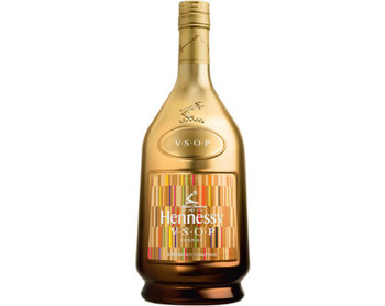 Hennessy V.S.O.P Privilege Collection 5 1000ml bottle with matte-gold gradient design by Peter Saville