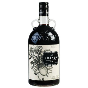 Kraken Black Spiced Rum 700ml bottle with mythical black design