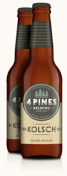 4 Pines Draught 6 pack of 330ml bottles, golden Australian beer
