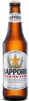 Sapporo Premium Beer 355ml cans, 6-pack, crisp and refreshing lager