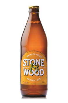 Stone and Wood Pacific Ale 500ml single bottle, cloudy golden Australian craft beer