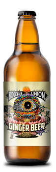 Single 500ml bottle of Brookvale Union Ginger Beer, an Australian ginger beer with 4.0% ABV