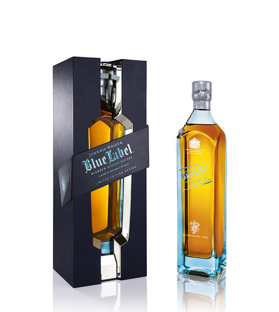 Johnnie Walker Blue Limited Edition Design blended Scotch whisky bottle, 1 liter, Dunhill collaboration