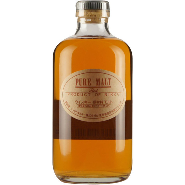 Bottle of Nikka Pure Malt Red Label Japanese Blended Whisky, 500ml
