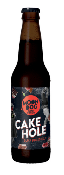 4-pack of Moon Dog Cake Hole Black Forest Stout, 330ml bottles, Australian dessert stout