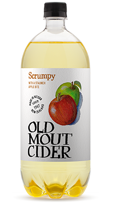 Bottle of Old Mout Cider Scrumpy 1.25L, New Zealand apple cider