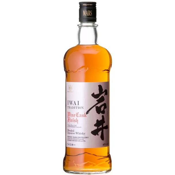 Bottle of Mars Whisky Iwai Traditional Wine Cask Finish Japanese single malt whisky, 750ml