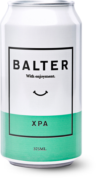 4 pack of Balter XPA 340ml cans, Australian craft beer with tropical and floral notes