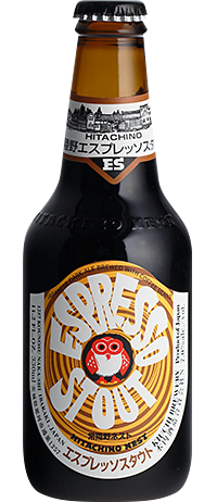 Single 330ml bottle of Hitachino Nest Espresso Stout, a Japanese imperial stout with espresso flavor