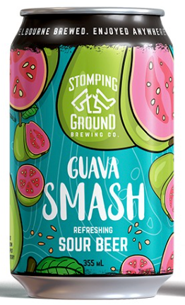 Single can of Stomping Ground Guava Smash Gose beer