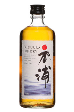 Bottle of Kinuura Whisky 500ml, a Japanese blended whisky of aged malt and grain