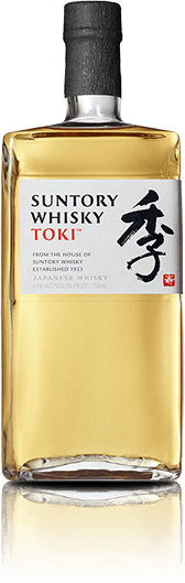 Bottle of Suntory Toki Japanese Whisky, 700ml, clear gold blended whisky