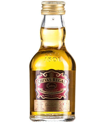 Chivas Regal Extra 50ml bottle of blended Scotch whisky with deep amber color