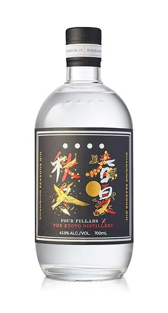 Bottle of Four Pillars Changing Season Gin 700ml, blending Australian and Japanese botanicals