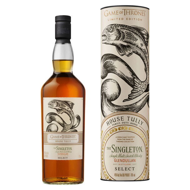 Bottle of Game of Thrones Edition Singleton of Glendullan Select House Tully whisky, 700ml