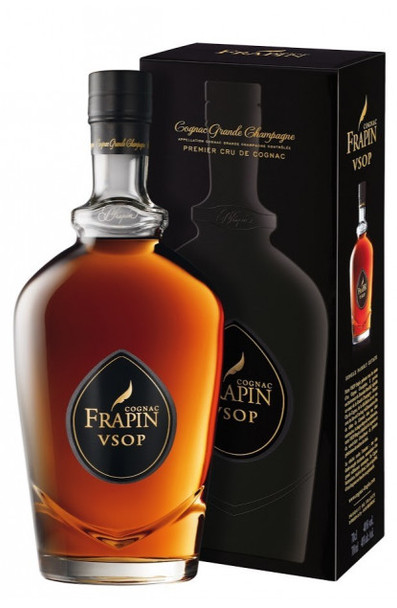 Bottle of Frapin VSOP Cognac 700ml in an elegantly designed decanter