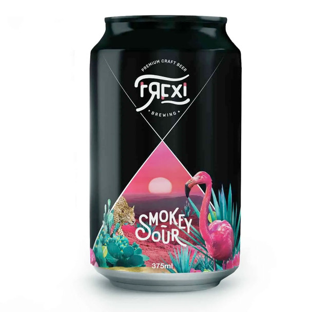 Frexi Brewing Smokey Sour 375ml bottle, a mezcal cocktail-inspired brew with tamarind, lime, and salt