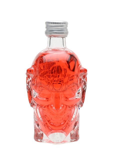 Fallen Angel Blood Orange Gin Miniature 50ml bottle with inky-black colored gin
