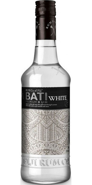Bottle of Bati White Rum 700ml from Fiji, aged and coconut shell carbon filtered