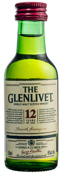 The Glenlivet 12 Years Old 50ml (Old Bottle) whisky bottle